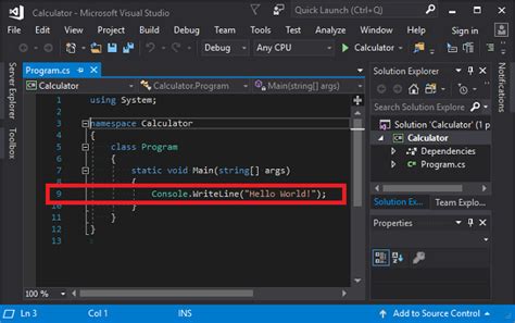 how to run c# console application in visual studio code