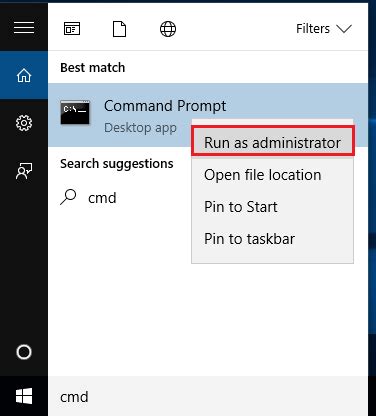 how to run cmd as administrator in windows 10