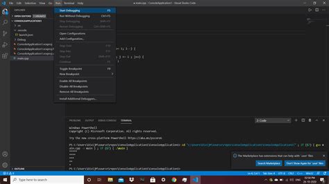how to run code in visual studio