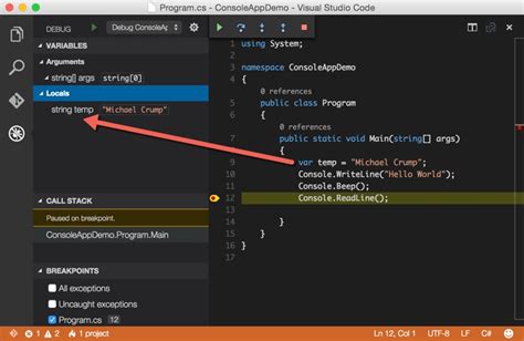 how to run console in visual studio code
