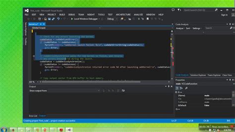 how to run cuda code in visual studio
