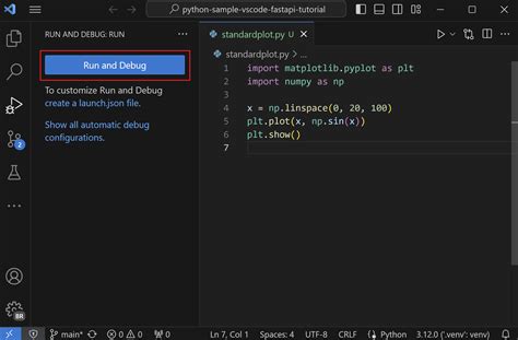 how to run debugger in visual studio code python