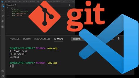 how to run git code in vscode