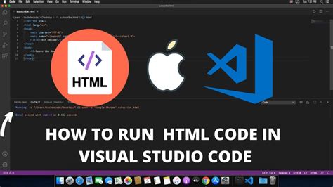 how to run html in visual studio code mac