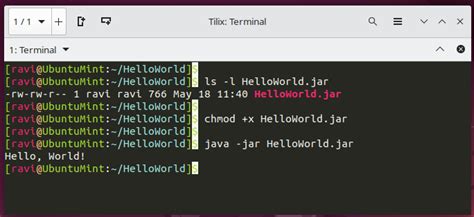 how to run jar file in terminal