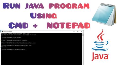how to run java program in notepad using command prompt