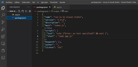 how to run javascript code in visual studio