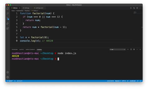 how to run javascript file in vscode terminal