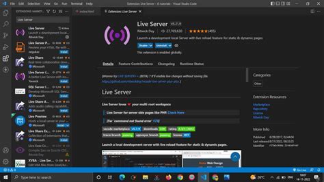 how to run javascript in visual studio code with live server