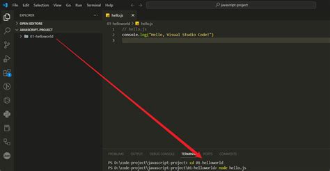 how to run js file in visual studio