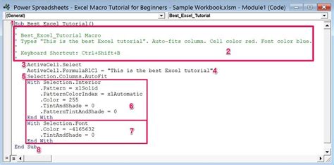 how to run macro code step by step