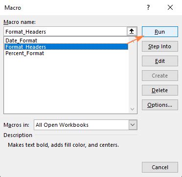 how to run macro in excel without developer tab