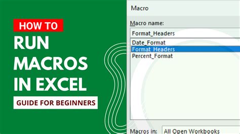 how to run macros in excel 2007