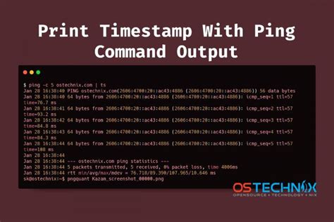 how to run ping command with timestamp