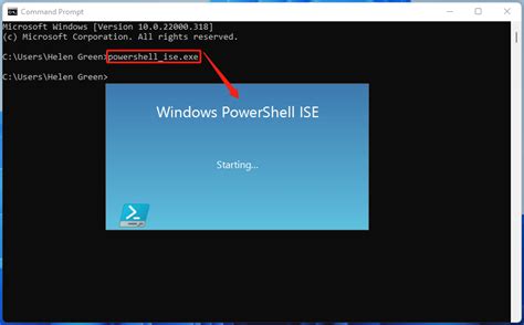 how to run powershell ise from cmd