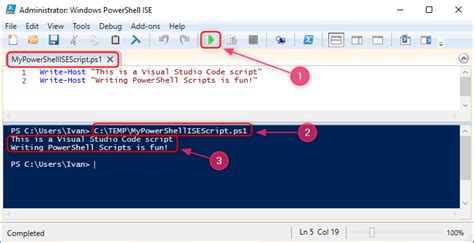 how to run powershell ise script