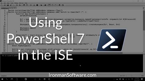 how to run powershell ise with powershell 7
