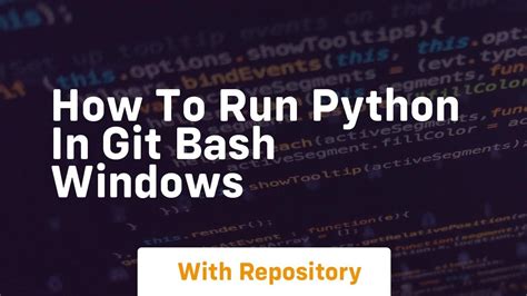 how to run python from git bash