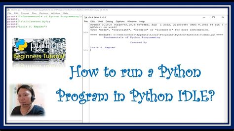 how to run python program in python idle