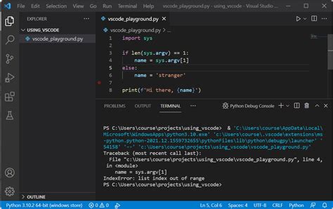 how to run python program in vscode terminal