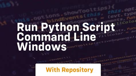 how to run python script from command line