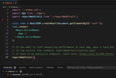 how to run react js code in visual studio code