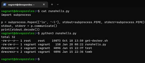 how to run shell command in python