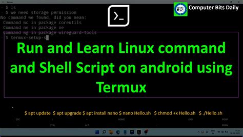 how to run shell script in termux
