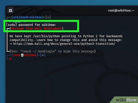 how to run terminal as root in kali linux