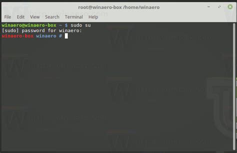how to run terminal as root in linux mint