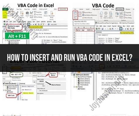 how to run vba code in excel step by step