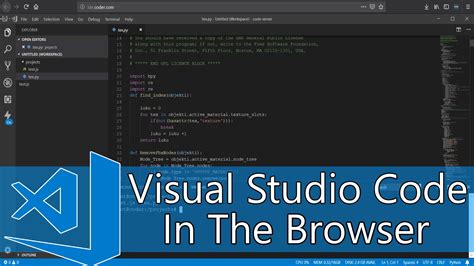 how to run visual studio code in browser