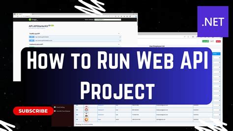 how to run web api project in vs code