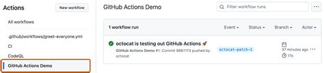 how to run workflow in github
