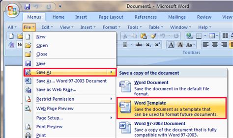 how to save a document as a template in pages