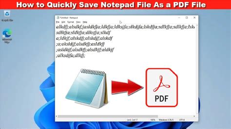 How To Save A Notepad File As A Pdf