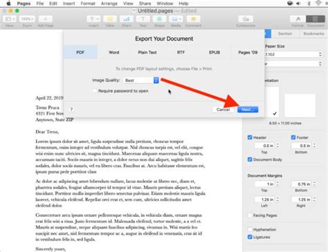 how to save a pdf to pages on mac