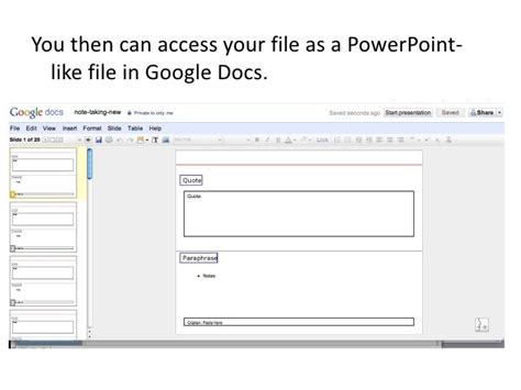 how to save a powerpoint in google docs