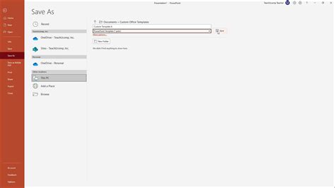 how to save a presentation as a template in powerpoint
