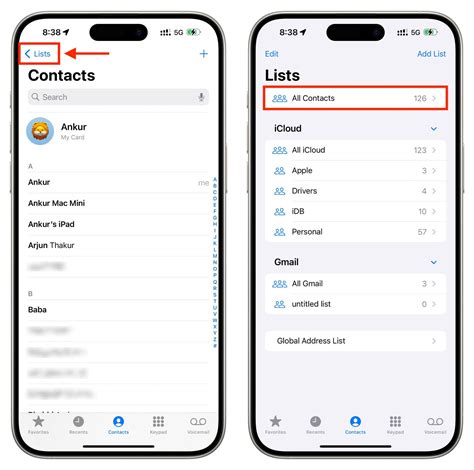 how to save all contacts on gmail lists in contacts in iphone