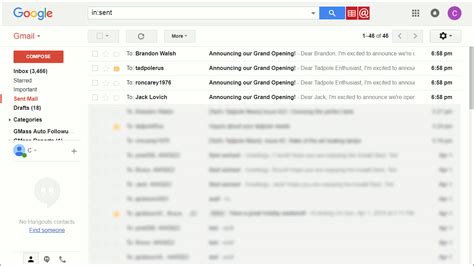 how to save an email list in gmail