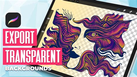 how to save an image with transparent background on procreate