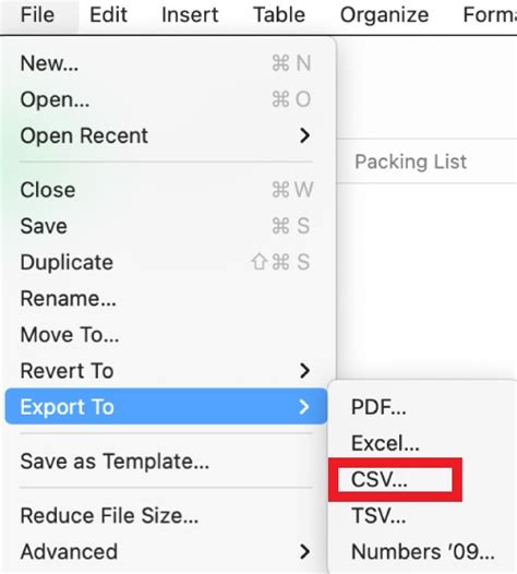how to save csv file in macbook