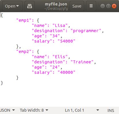how to save data in json format in python