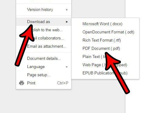 how to save document on google docs as pdf