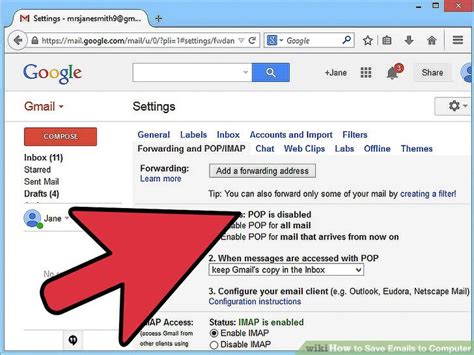 Save Emails to Computer