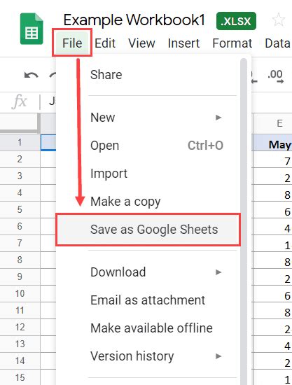 how to save excel into google sheets
