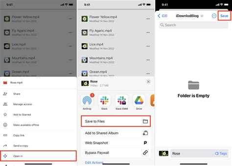 how to save files from google drive to iphone