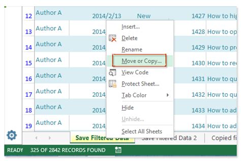 how to save filtered data to new sheet workbook in excel