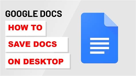 how to save google docs to my computer